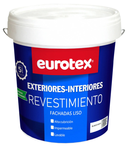 Revestimiento liso Exterior/Interior EUROTEX blanco 15L
